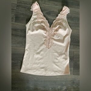 Sz S Ribbed lace stretchy Top